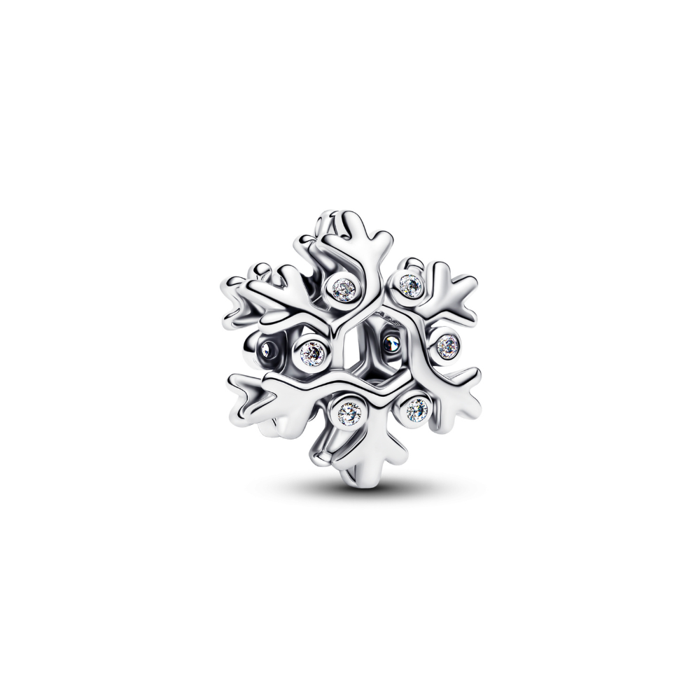 Sparkling Winter Snowflake Charm designed with shimmering crystals, perfect for winter-themed jewelry.