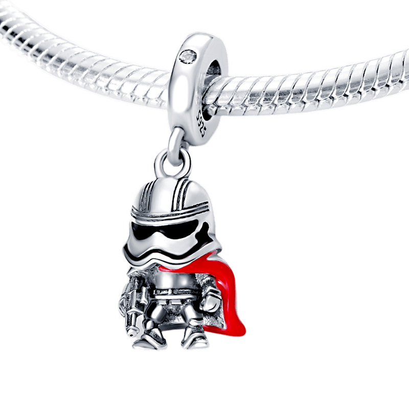 Star Wars Captain Phasma Dangle Charm with sleek design perfect for charm bracelets and collectibles.
