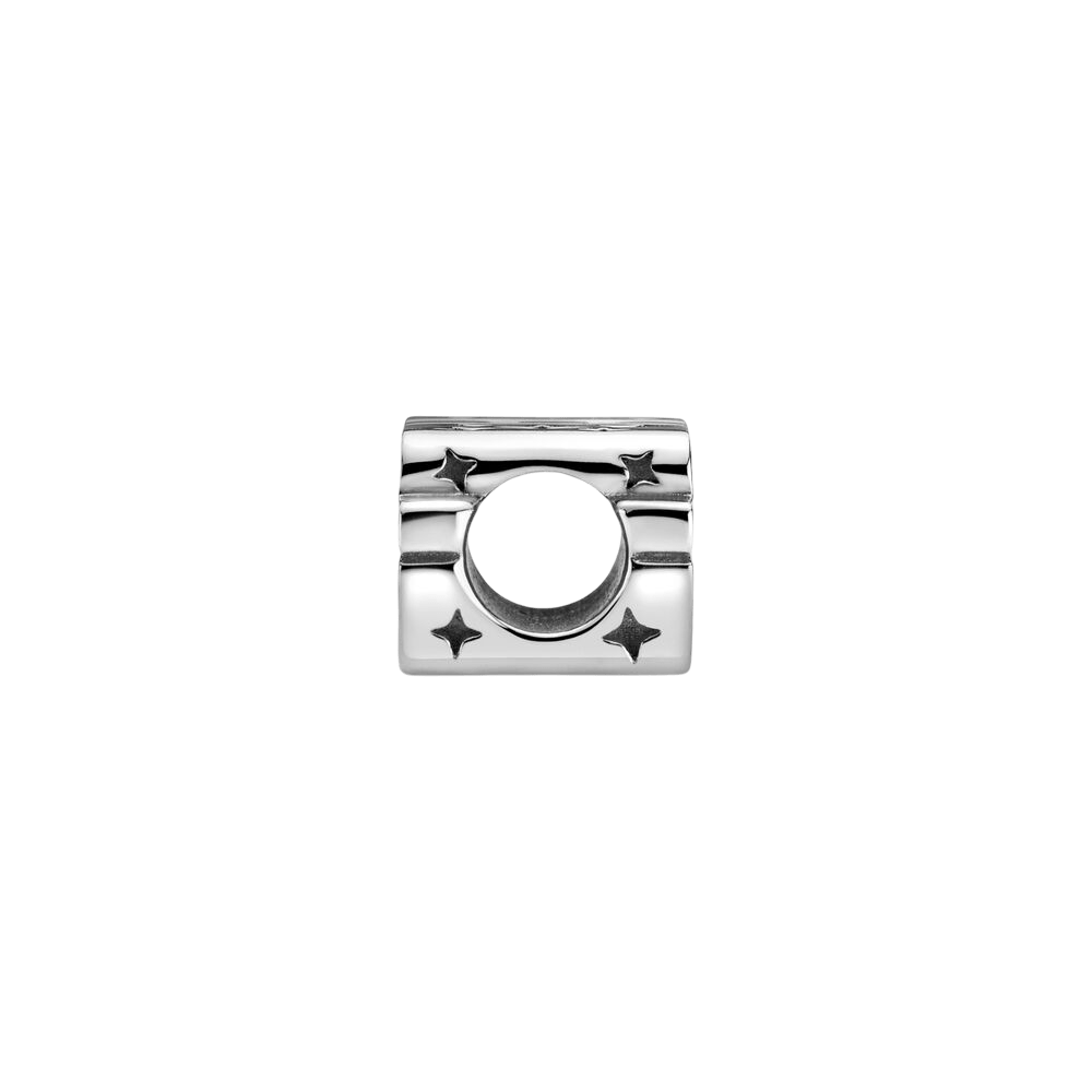 Star Wars Logo Charm with star designs, perfect for building a themed charm bracelet.