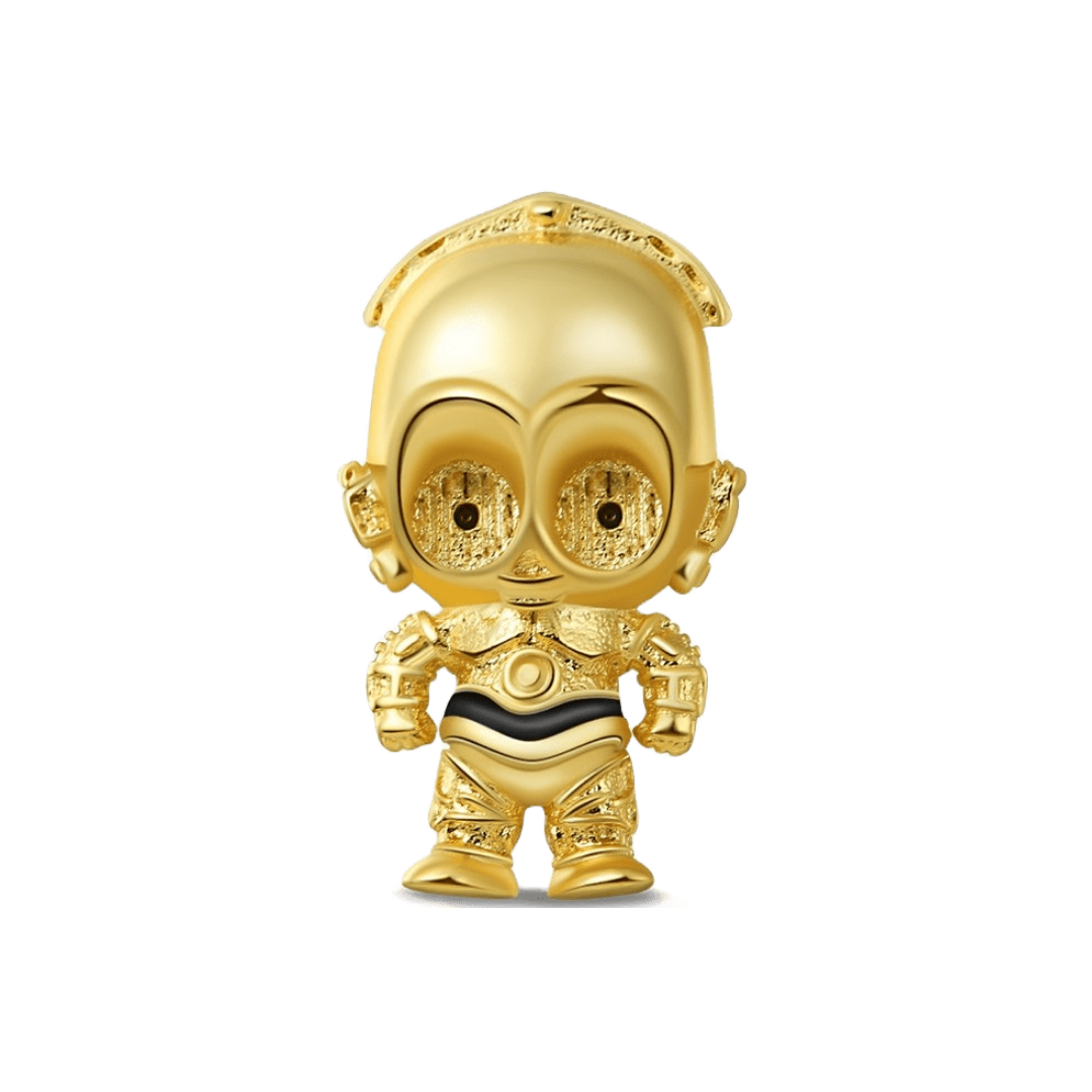 Star Wars Mini C-3PO Charm ( Discontinued ) collectible charm featuring a shiny golden C-3PO character.