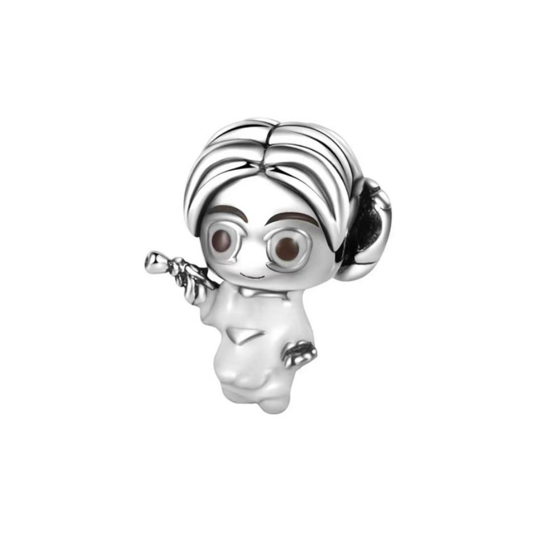Star Wars Princess Leia Charm, a collectible charm featuring Princess Leia with iconic hairstyle and outfit.